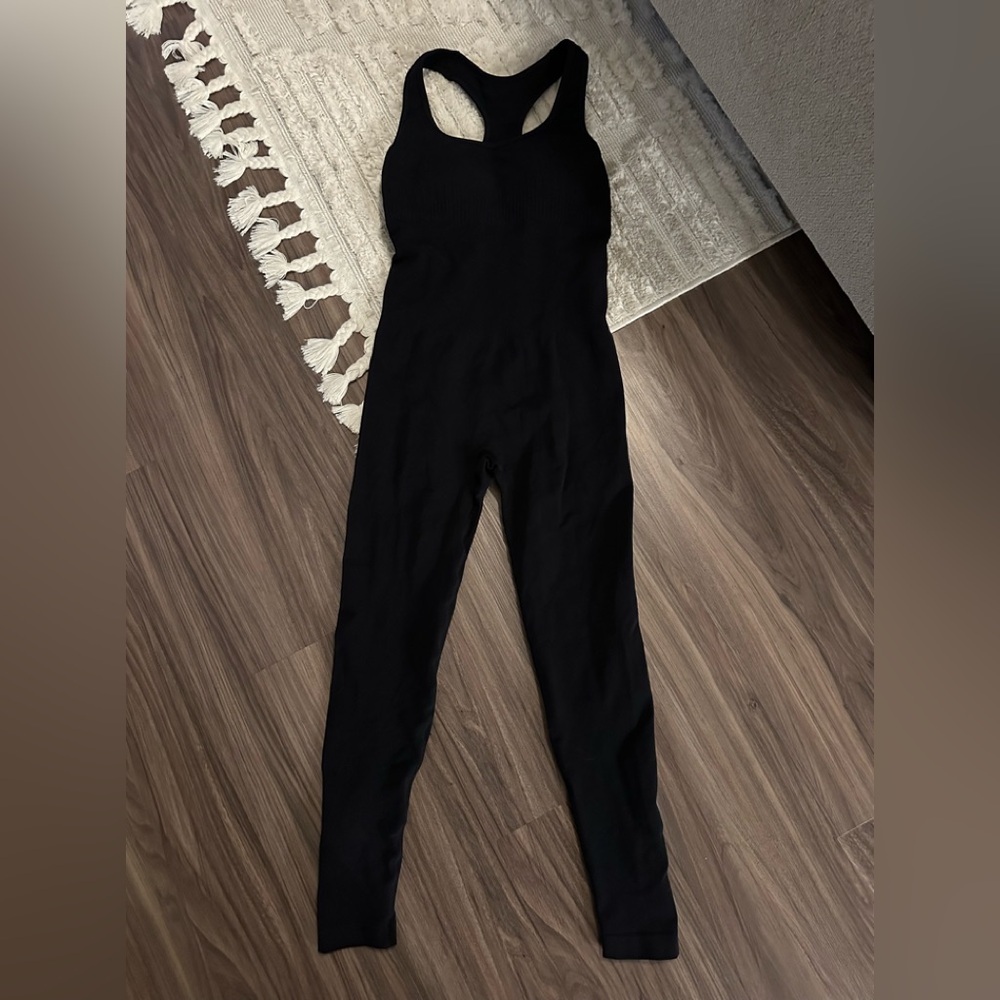 Black athletic jumpsuit